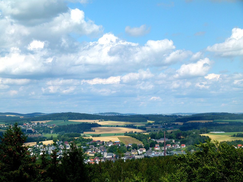 Aussicht vom Weißensteinturm Richtung Stammbach