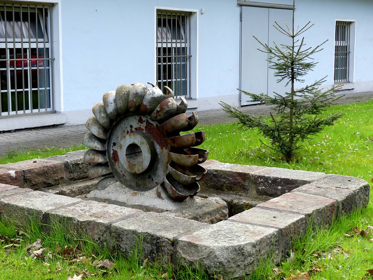 Pelton-Turbine des Wasserkraftwerks am Weißen Main