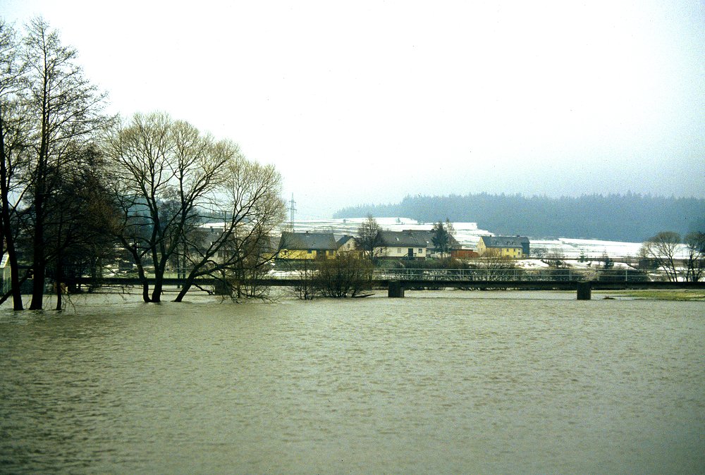 Hochwasser der Eger in Marktleuthen