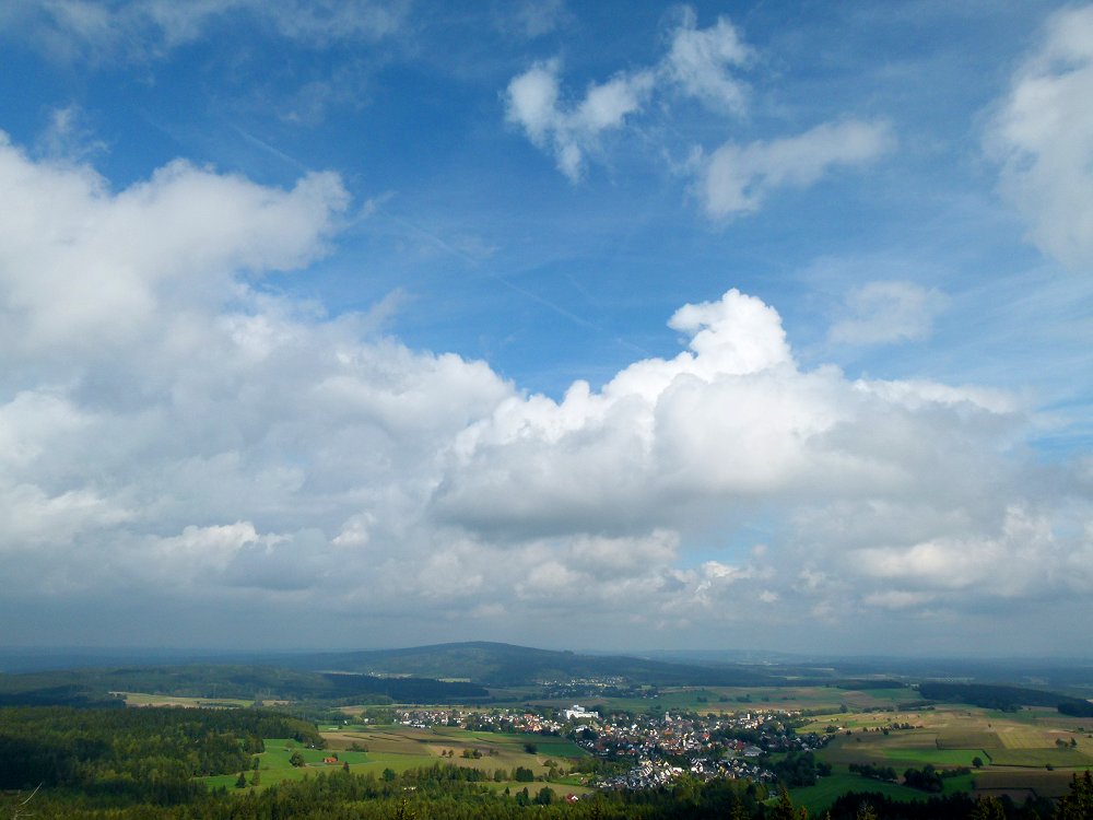 Aussicht auf das nördliche Fichtelgebirge