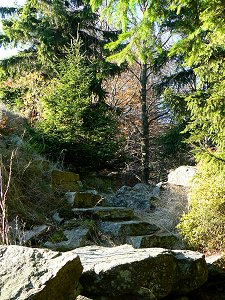 Alte Granit-Treppe
