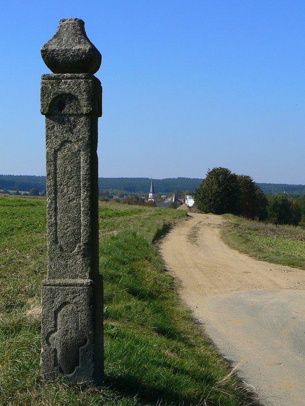 Wegzeichen zwischen Marktleuthen und Kirchenlamitz