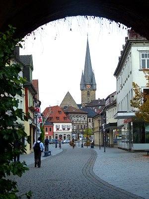 In der historischen Altstadt von Lichtenfels