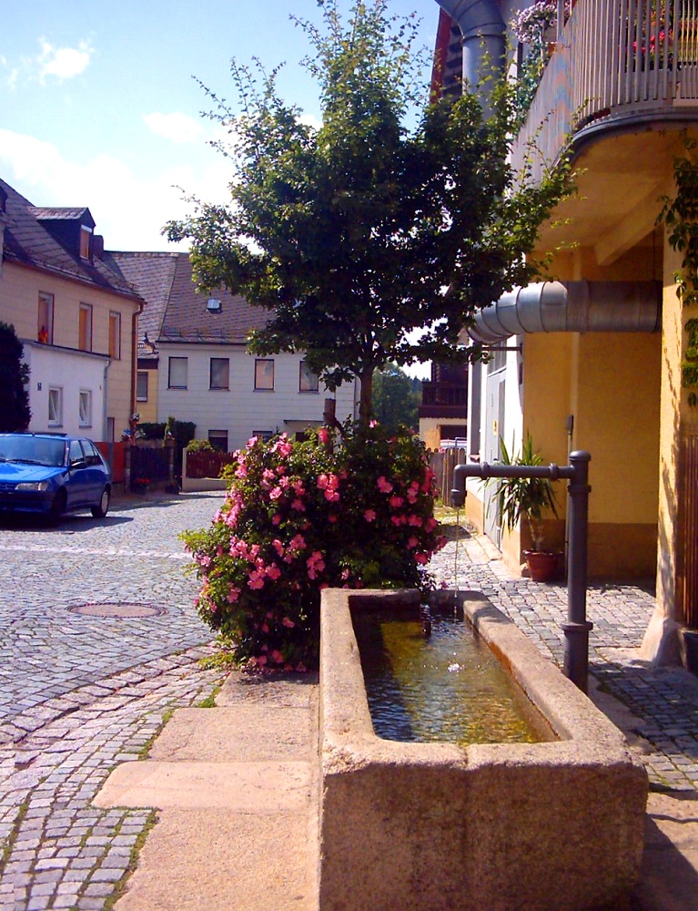 Brunnen in der Neudeser Gasse (Heffakleesviertel oder Heffagleesviertel) in Marktleuthen