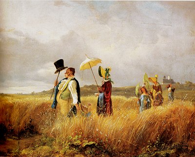 Carl Spitzweg - Der Sonntagsspaziergang (1841)