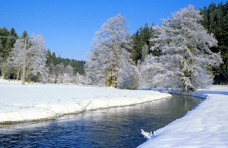 Die Eger bei der Neudorfer Mühle (Finkenmühle)