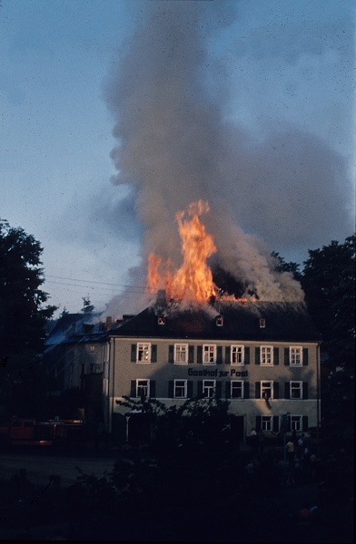 Brand des Gasthofs zur Post 1957