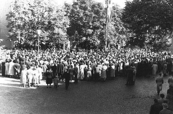 Stadterhebungsfeier im Jahr 1954