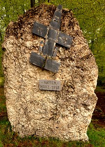 Gedenkstein im Lager Heuberg für den Absturz der Natter, gestartet vom nahen Ochsenkopf