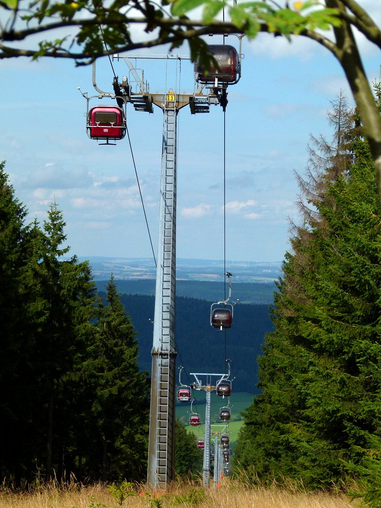 Seilbahnen auf den Ochsenkopf im Fichtelgebirge