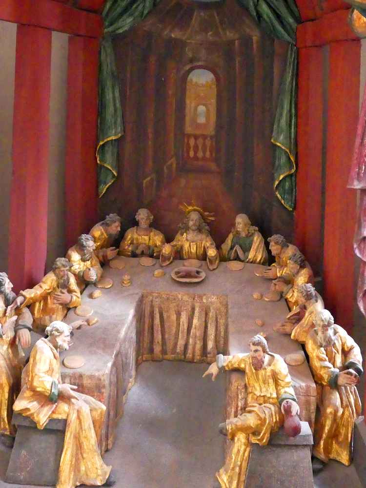 Diorama oder eingelassenes Hochrelief als Altarbild in der Dorfkirche Pilgramsreuth