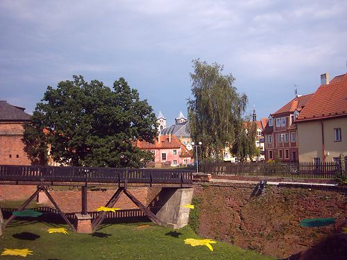 Burggraben mit Stadt Eger/Cheb
