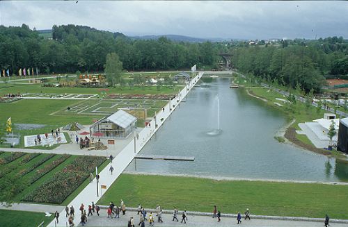 Überblick über das Gartenschaugelände Marktredwitz