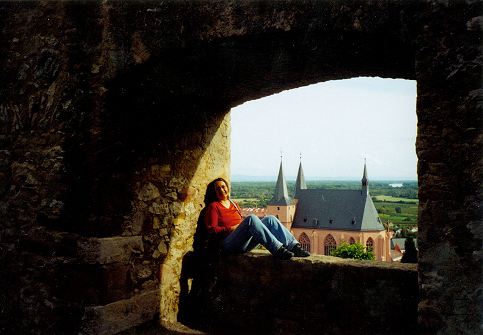 Blick auf Oppenheim und den Rhein