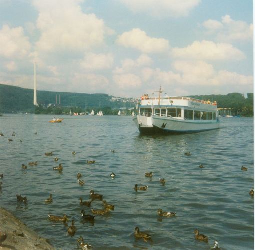 Blick auf den Stausee bei Wetter an der Ruhr