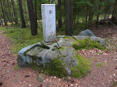 Grenzstein zwischen Deutschland und Tschechien