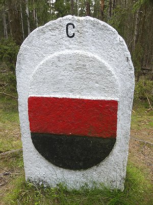 Grenzstein mit dem Wappen der Grafen von Zedtwitz