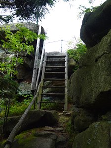 Treppe zum Arnsteinfelsen