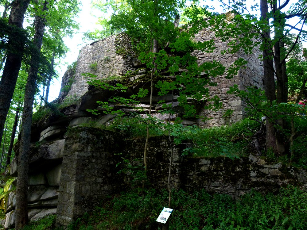 Die Burgruine Rotes Schloss auf dem Waldstein im Fichtelgebirge