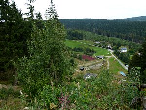 Blick von der Skisprunganlage nach Warmensteinach