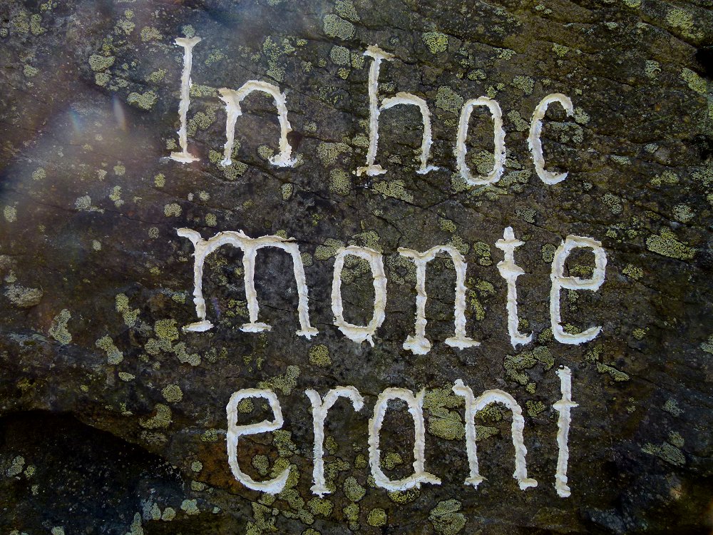 Inschrift auf dem Weißenstein