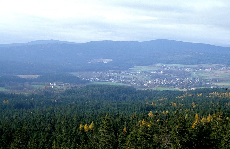 Tröstau im Röslautal vom Haberstein gesehen